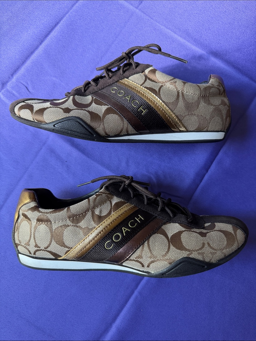 Coach Signature Jayme Khaki /Brown Sneakers Women's Sz 8 - Picture 6 of 12